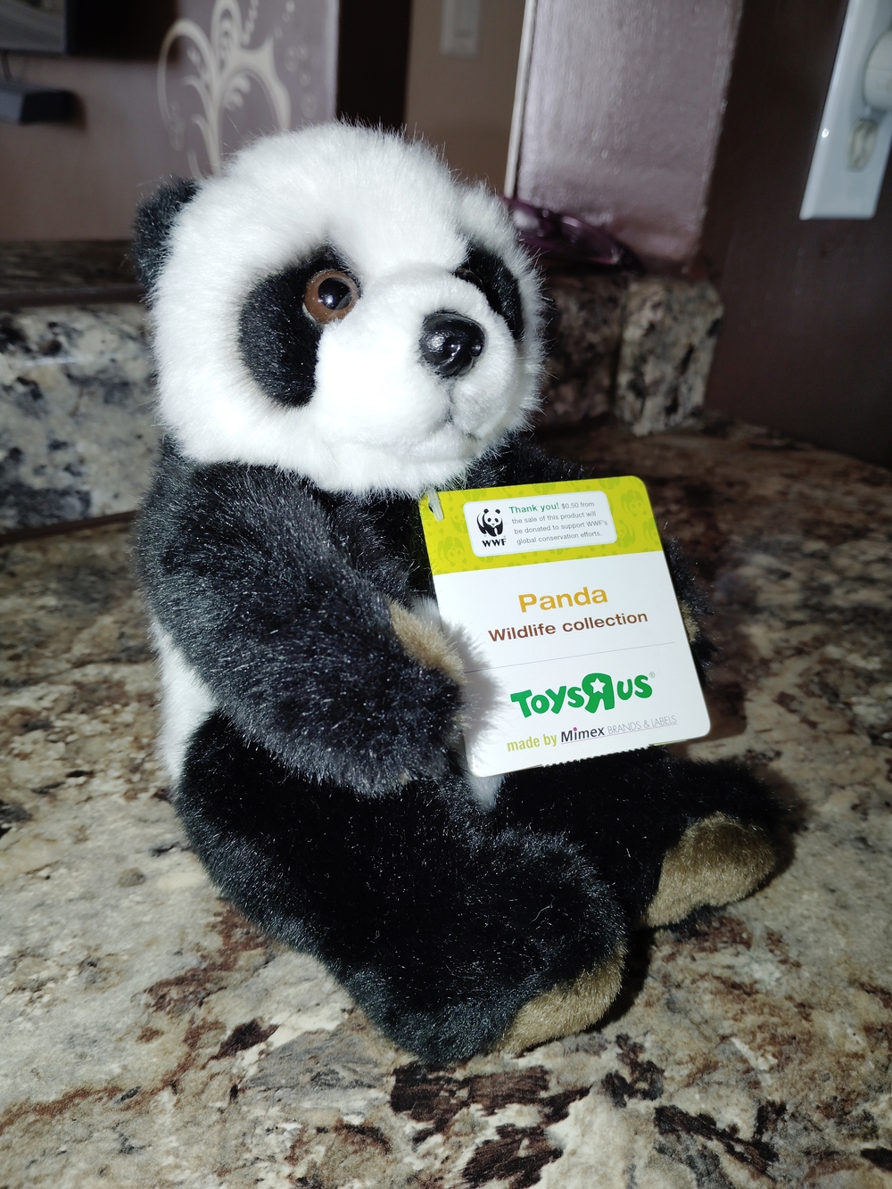 ToysRUs Plush Panda - Black & White Wildlife Stuffed Animal - Picture 4 of 5